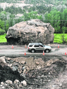 Highway rebuilding begins after rockslide
