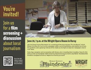 Please join us Saturday for film, journalism talk