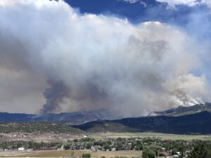 Forest closure expands as fire makes another big run